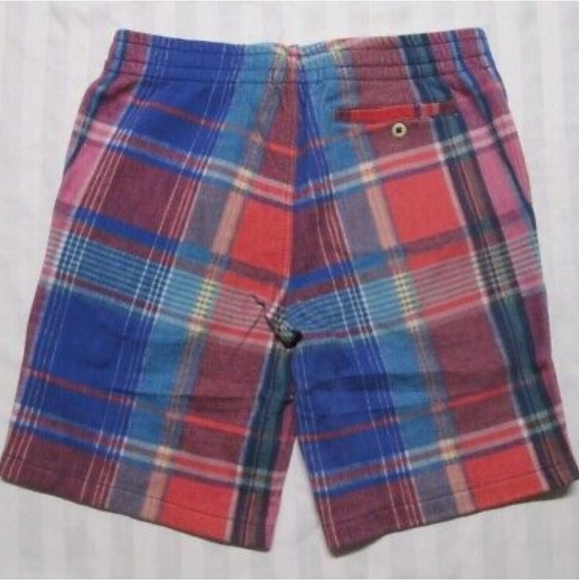NWT Men's Ralph Lauren Polo Madras Fleece Shorts - Picture 5 of 5